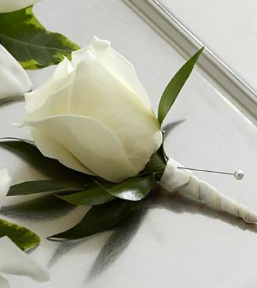 The White Rose Boutonniere
