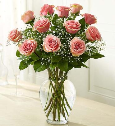 Rose Eleganceâ„¢ Premium Long Stem Pink Roses