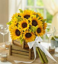 Country Wedding All Sunflower Bouquet